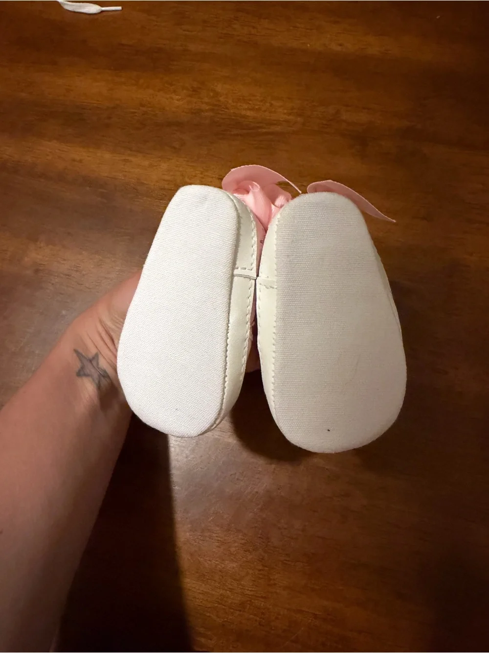 Little Me Pink & Gold Bow Baby Shoes Set